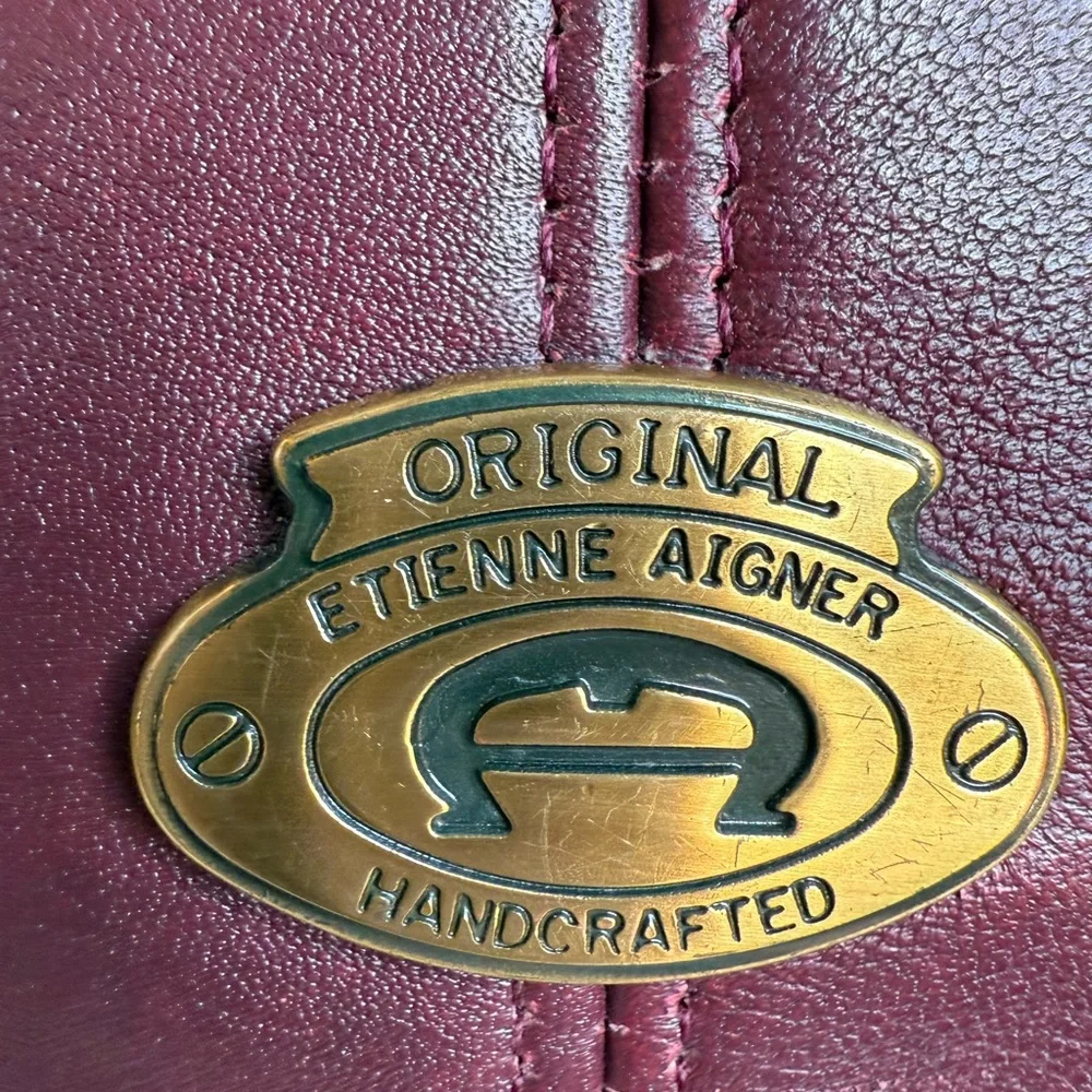 Etienne Aigner Burgundy Leather bag